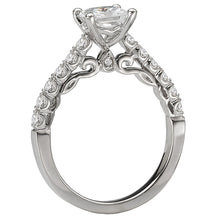 Load image into Gallery viewer, 18kt White Gold 3.8 Carat Weight Micro-Set Diamond Semi-Mount Ring
