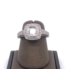 Load image into Gallery viewer, Platinum Semi-Mount 1.00 Carat Weight Square Diamond Ring
