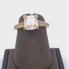 Load and play video in Gallery viewer, 18Kt Gold Semi Mount 0.48 Carat Weight Diamond Ring and Center Stone 2.10 Carat
