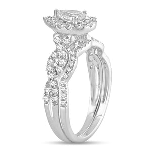 14K White Gold 1.40 Carat Best Seller Pear Diamond Bridal Ring