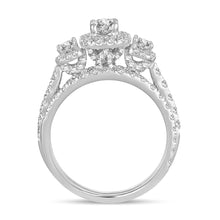 Load image into Gallery viewer, 14K White Gold 2.00 Carat Fancy Cut Diamond Bridal Ring
