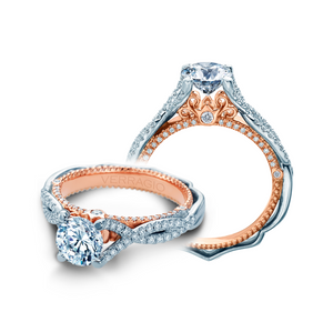 Verragio Twist Shank Halo Diamond Engagement Ring AFN-5074R-2WR