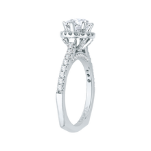 Load image into Gallery viewer, Euro Shank Round Cut Diamond Halo Engagement Ring CARIZZA CA0034E-37W
