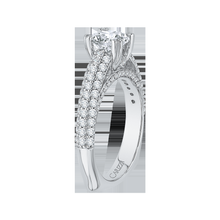 Load image into Gallery viewer, Cathedral Style Diamond Euro Shank Engagement Ring CARIZZA CA0035E-37W
