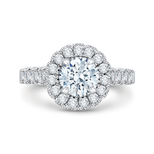 Semi-Mount Round Diamond Halo Engagement Ring CARIZZA CA0037E-37W