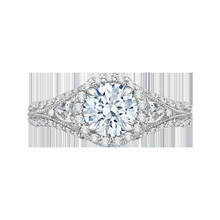 Load image into Gallery viewer, Split Shank Semi-Mount Round Diamond Halo Engagement Ring CARIZZA CA0041E-37W
