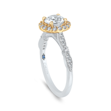Load image into Gallery viewer, Two Tone Gold Vintage Diamond Engagement Ring CARIZZA CA0042E-37WY
