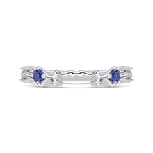 Load image into Gallery viewer, Gemstone Sapphire Diamond Wedding Band CARIZZA CA0046B-S37W
