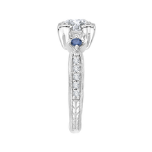 Load image into Gallery viewer, Sapphire Semi-Mount Round Diamond Engagement Ring CARIZZA CA0046E-S37W
