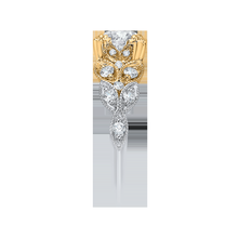 Load image into Gallery viewer, Floral Diamond Engagement Ring with Two Tone Gold CARIZZA CA0049E-37WY
