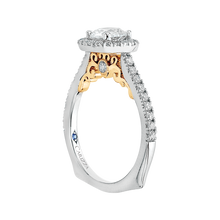 Load image into Gallery viewer, Yellow and White Gold Round Diamond Engagement Ring CARIZZA CA0050E-37WY
