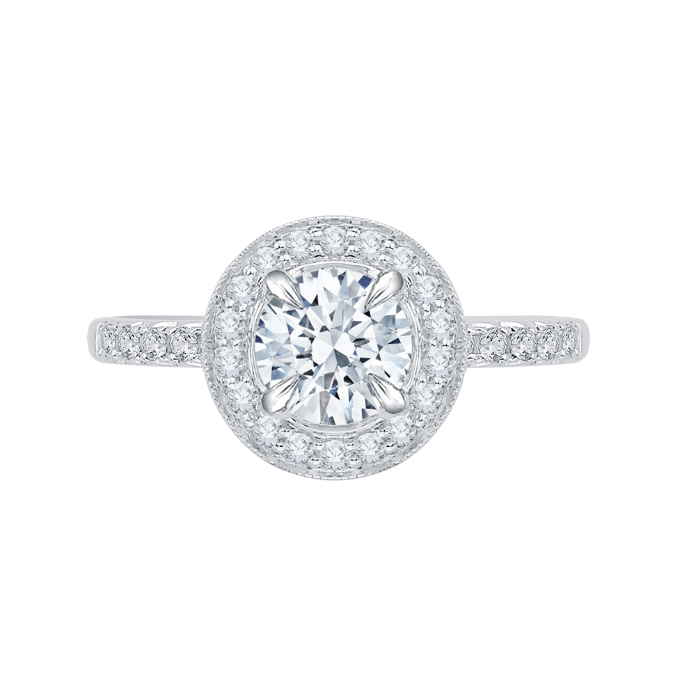 Euro Shank Round Diamond Engagement Ring CARIZZA CA0058E-37W