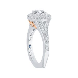 Split Shank Round Diamond Engagement Ring CARIZZA CA0062E-37WP