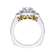 Load image into Gallery viewer, Two Tone Gold Sapphire and Diamond Engagement Ring CARIZZA CA0063E-S37WY
