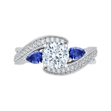 Load image into Gallery viewer, Sapphire Round Diamond Engagement Ring CARIZZA CA0065E-S37W
