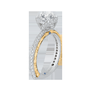 Euro Shank Round Diamond Engagement Ring CARIZZA CA0072E-37WY