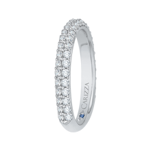 Load image into Gallery viewer, Euro Shank Cathedral Style Diamond Wedding Band CARIZZA CA0086B-37W
