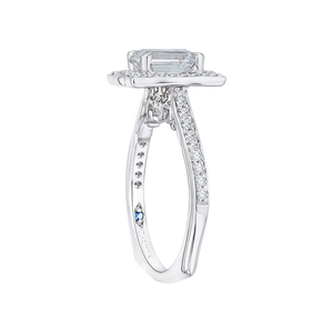 Semi-Mount Round Diamond Halo Engagement Ring CARIZZA CA0091E-37W