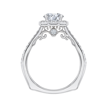Load image into Gallery viewer, Semi-Mount Round Diamond Halo Engagement Ring CARIZZA CA0091E-37W
