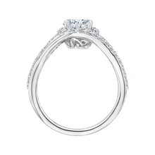 Load image into Gallery viewer, Split Shank Diamond Halo Engagement Ring CARIZZA CA0095E-37W
