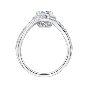 Split Shank Diamond Halo Engagement Ring CARIZZA CA0095E-37W