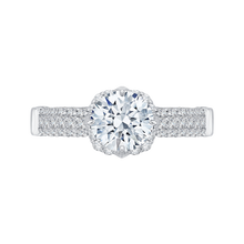 Load image into Gallery viewer, Three Row Cathedral Style Engagement Ring CARIZZA CA0099E-37W
