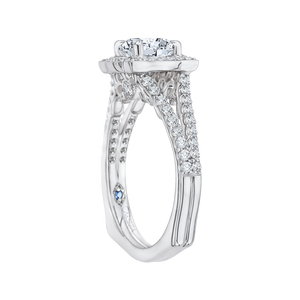 Split Shank Round Diamond Engagement Ring CARIZZA CA0100E-37W