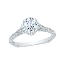 Load image into Gallery viewer, Floral Engagement Ring with Euro Shank CARIZZA CA0102E-37W
