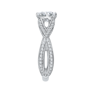 Split Shank Round Diamond Engagement Ring CARIZZA CA0105E-37W