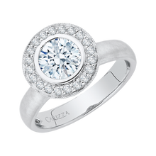Load image into Gallery viewer, Plain Shank Halo Diamond Engagement Ring CARIZZA CA0107E-37W
