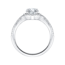 Load image into Gallery viewer, Split Shank Round Diamond Engagement Ring CARIZZA CA0110E-37W-1.00
