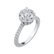 Load image into Gallery viewer, Signature Round Diamond Halo Engagement Ring CARIZZA CA0115E-37W-1.50

