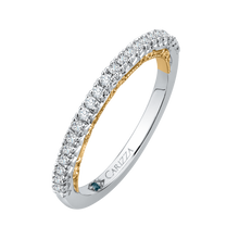 Load image into Gallery viewer, Two Tone Gold Diamond Lace Wedding Band CARIZZA CA0116B-37WY-1.00
