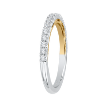 Load image into Gallery viewer, Two Tone Gold Lace Diamond Wedding Band CARIZZA CA0118B-37WY
