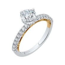 Load image into Gallery viewer, Two Tone Gold Semi-Mount Diamond Engagement Ring CARIZZA CA0119E-37WY
