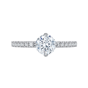 Two Tone Gold Semi-Mount Diamond Engagement Ring CARIZZA CA0119E-37WY