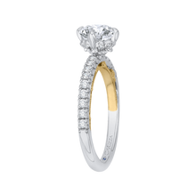 Load image into Gallery viewer, Two Tone Gold Semi-Mount Diamond Engagement Ring CARIZZA CA0119E-37WY
