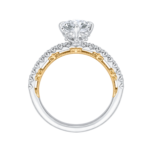 Two Tone Gold Semi-Mount Diamond Engagement Ring CARIZZA CA0119E-37WY
