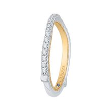 Load image into Gallery viewer, Two-Tone Gold Diamond Wedding Band CARIZZA CA0123B-37WY
