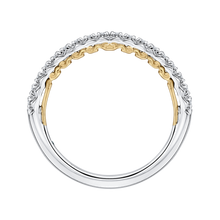 Load image into Gallery viewer, Two Tone Gold Half Eternity Wedding Band CARIZZA CA0124B-37WY
