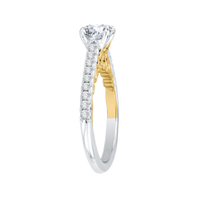 Load image into Gallery viewer, Two Tone Gold Semi-Mount Diamond Engagement Ring CARIZZA CA0124E-37WY
