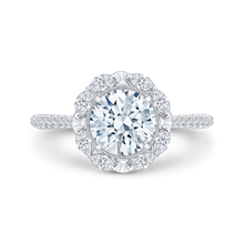 Load image into Gallery viewer, Round Diamond Halo Engagement Ring CARIZZA CA0126EQ-37W-1.50
