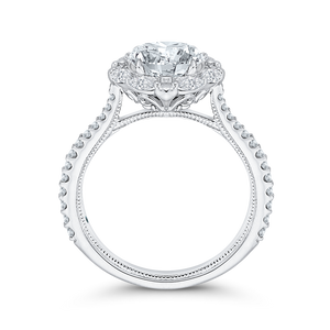 Round Diamond Halo Engagement Ring CARIZZA CA0126EQ-37W-1.50