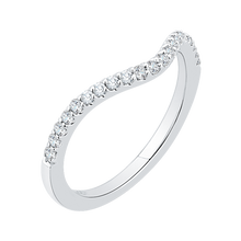 Load image into Gallery viewer, Curved Widening Diamond Wedding Band CARIZZA CA0129B-37W

