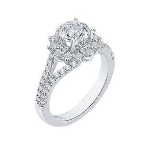 Classic Diamond Halo Engagement Ring CARIZZA CA0129E-37W