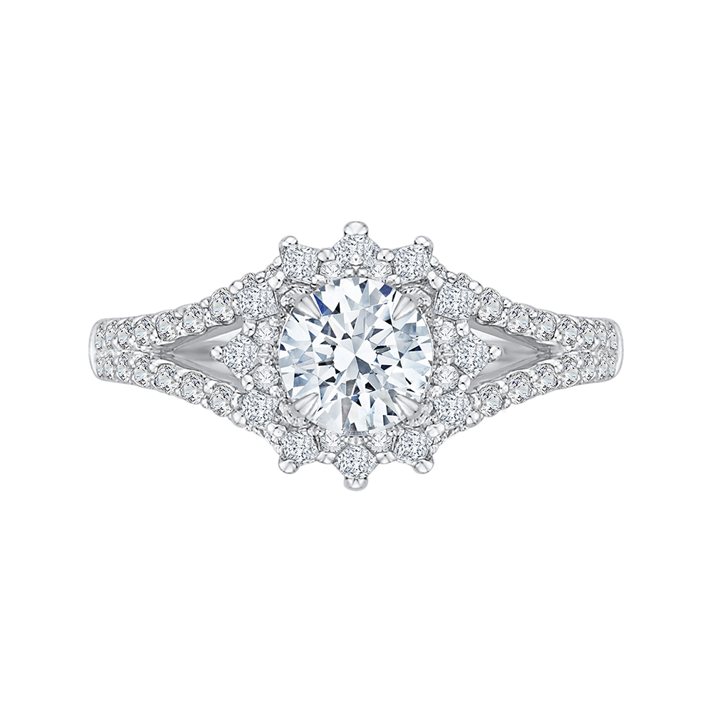 Classic Diamond Halo Engagement Ring CARIZZA CA0129E-37W
