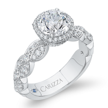 Load image into Gallery viewer, Round Diamond Halo Engagement Ring - CARIZZA CA0143EQ-37W
