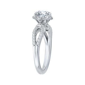 Semi - Mount Split Shank Diamond Engagement Ring CARIZZA CA0146E-37W
