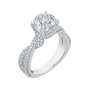 Forever Twisting Diamond Engagement Ring CARIZZA CA0151EQ-37W-1.50