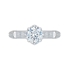 Load image into Gallery viewer, Round Cut Diamond Engagement Ring - CARIZZA CA0157EQ-37W
